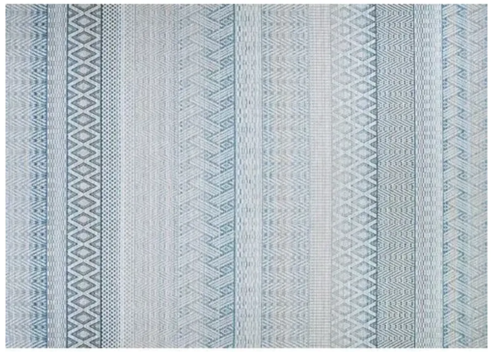 Palm Beach Outdoor Rug - Surf/Ivory - Blue - Blue