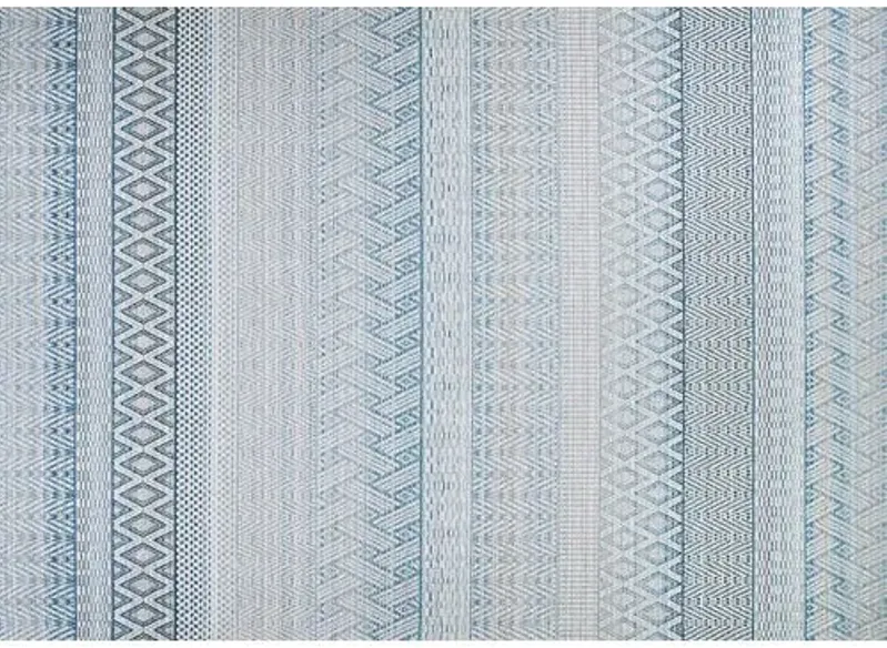 Palm Beach Outdoor Rug - Surf/Ivory - Blue - Blue