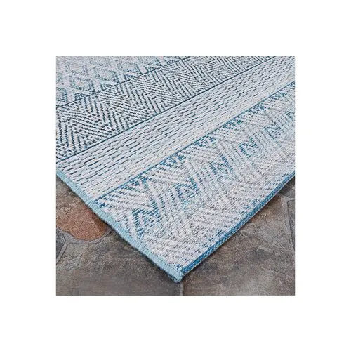 Palm Beach Outdoor Rug - Surf/Ivory - Blue - Blue