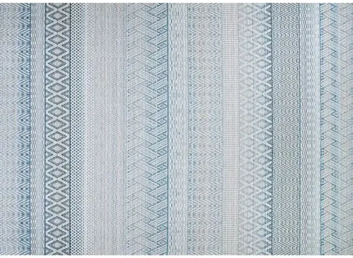 Palm Beach Outdoor Rug - Surf/Ivory - Blue - Blue