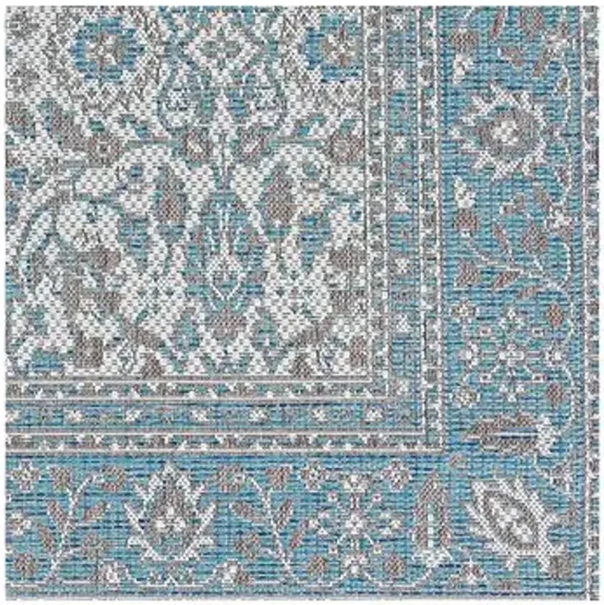 Saint-Tropez Outdoor Rug - Azure/Mushroom - Blue - Blue