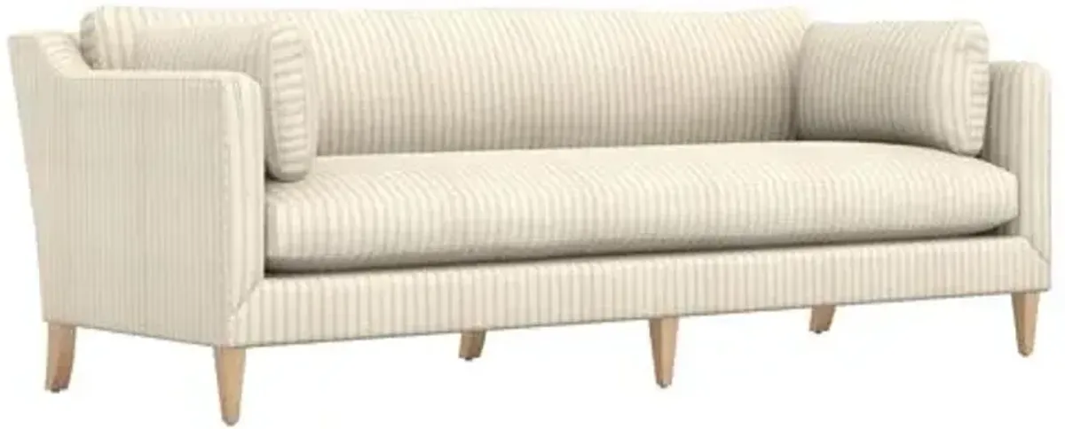 Camila Ticking Stripe Sofa - Handcrafted