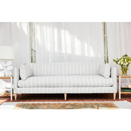 Camila Ticking Stripe Sofa - Handcrafted