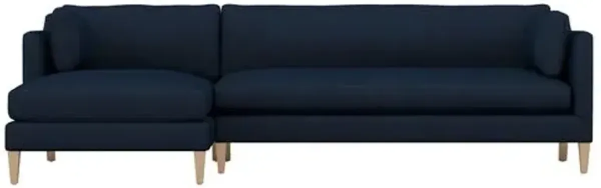 Camila LF Sectional - Handcrafted - Blue