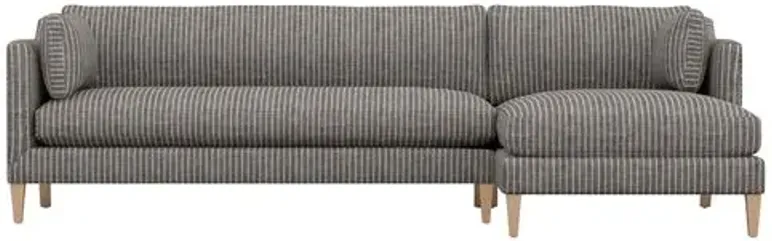 Camila Ticking Stripe RF Sectional - Handcrafted