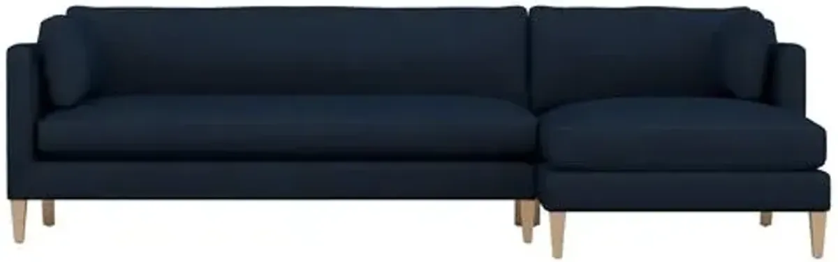 Camila RF Sectional - Handcrafted - Blue