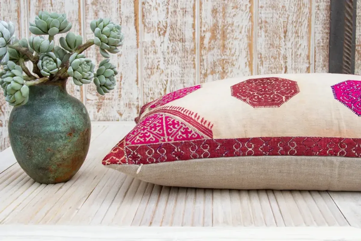 Antique Ramani Sindh Silk Pillow - de-cor