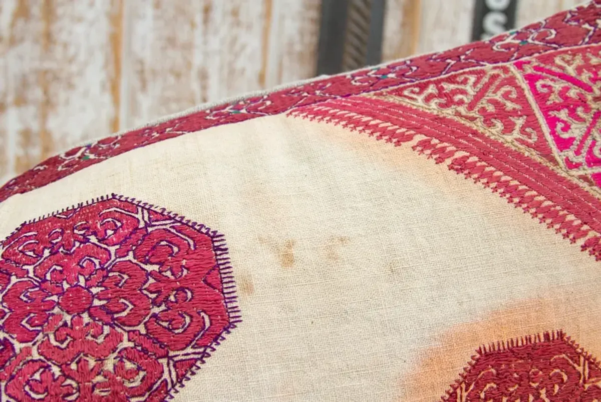 Antique Ramani Sindh Silk Pillow - de-cor