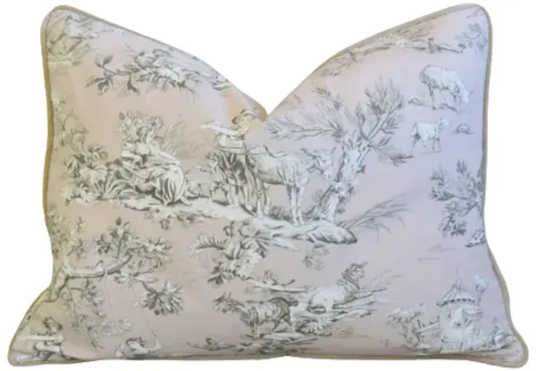 French Countryside Toile Pillow