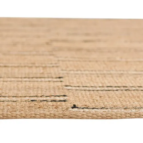 Crescent Broken Stripe Rug - Black - Erin Gates - Beige - Beige