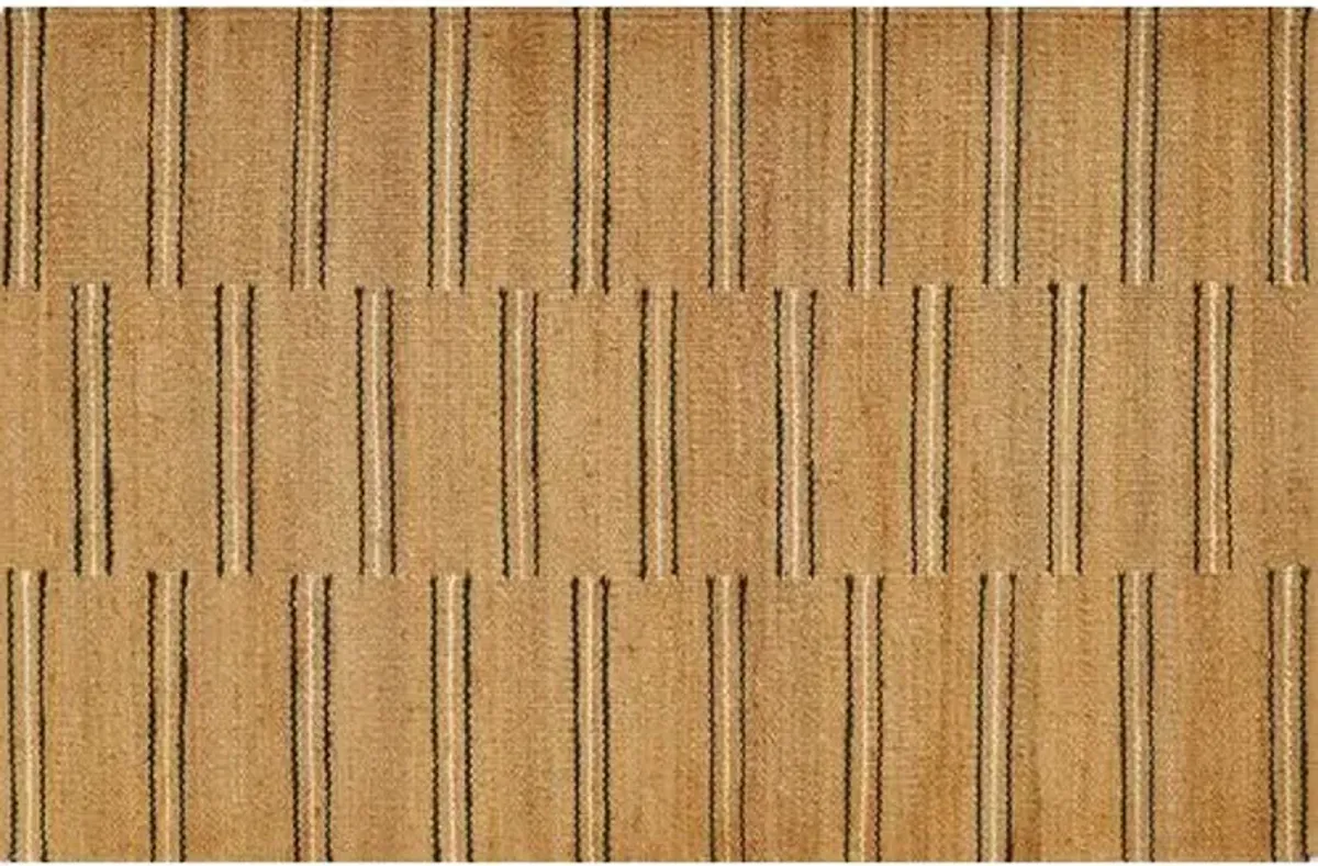 Crescent Broken Stripe Rug - Black - Erin Gates - Beige - Beige