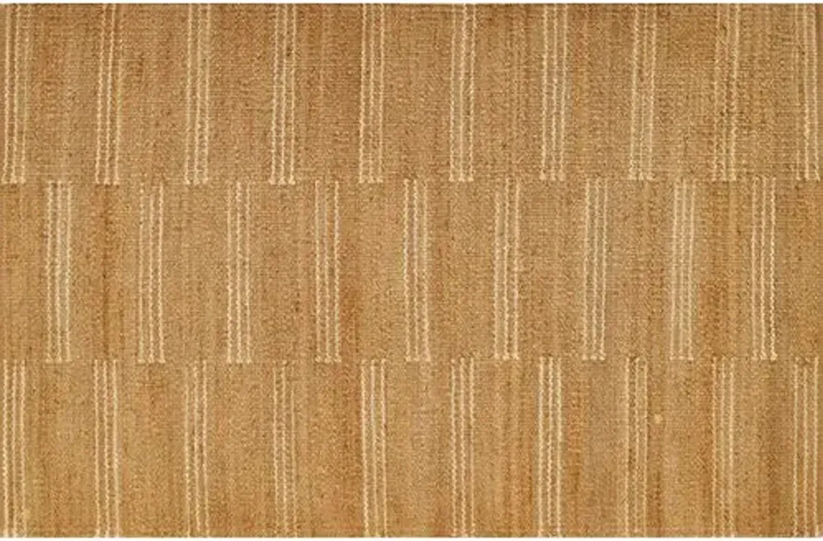 Crescent Broken Stripe Rug - Beige - Erin Gates - Beige