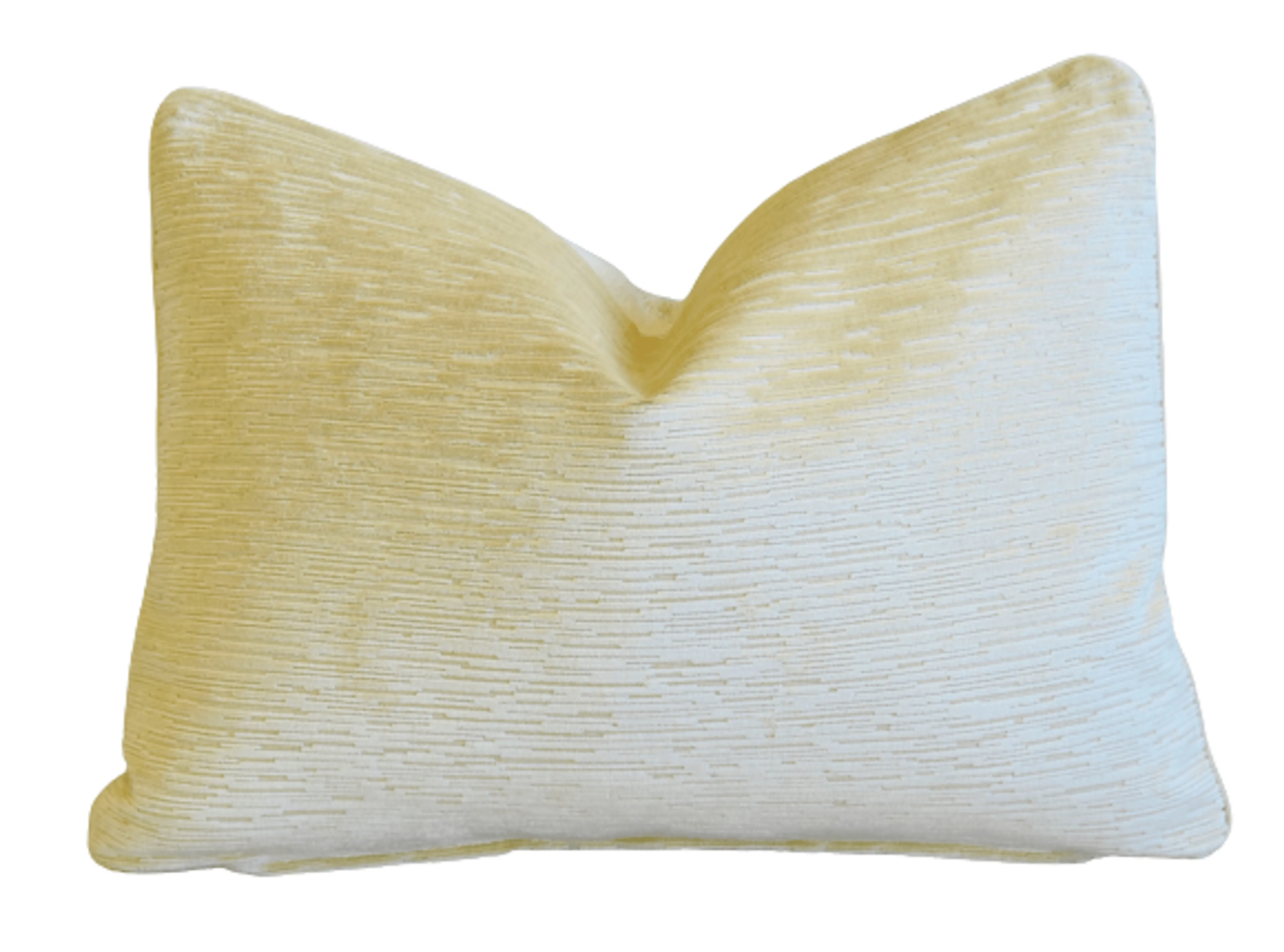 Opuzen Buttercream Velvet Stripe Pillow