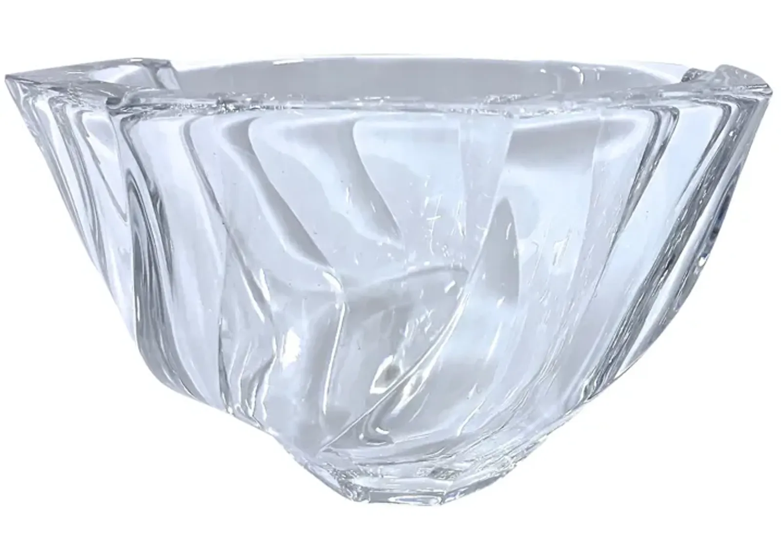 Crystal Swirl Octagonal Bowl - Vermilion Designs - Clear