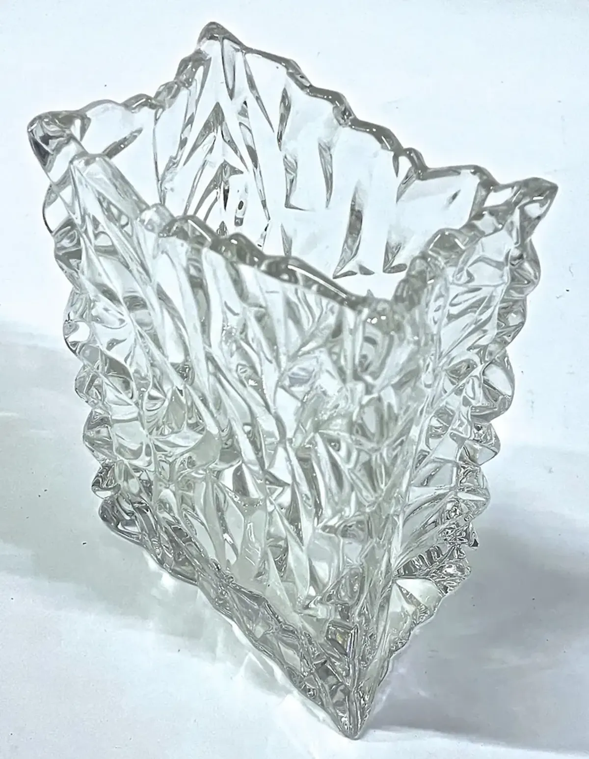 Rosenthal Abstract Crystal Vase - Vermilion Designs - Clear