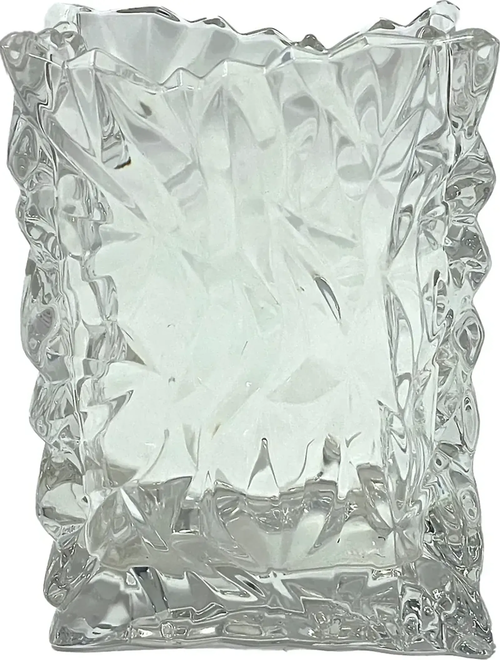 Rosenthal Abstract Crystal Vase - Vermilion Designs - Clear