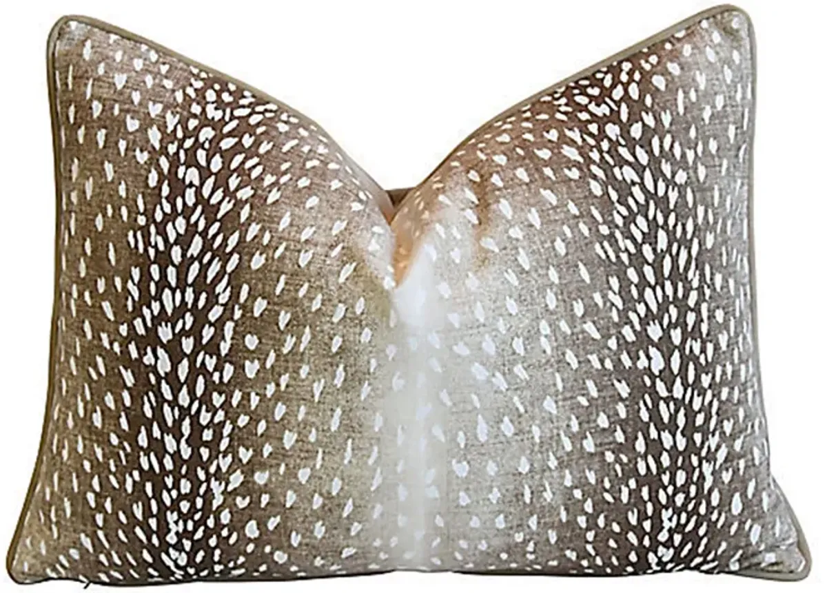 Fawn Deer Spot Linen & Velvet Pillow
