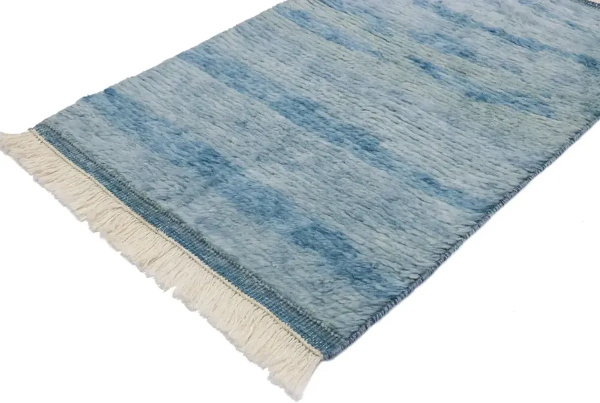 Contemporary Moroccan Rug - 1'11 x 3'1 - Esmaili Rugs & Antiques - Blue - Blue