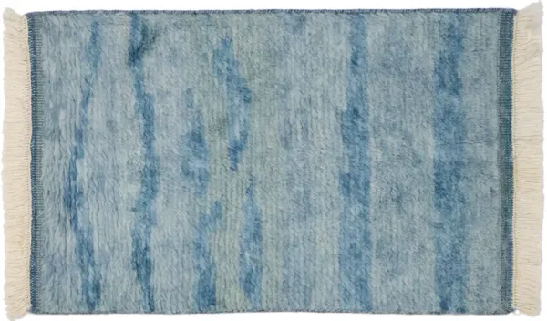 Contemporary Moroccan Rug - 1'11 x 3'1 - Esmaili Rugs & Antiques - Blue - Blue