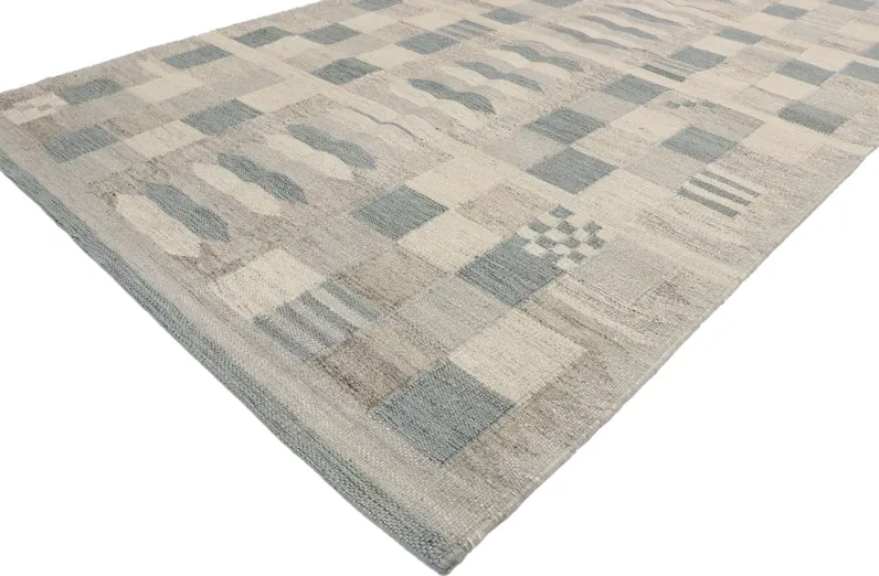 Swedish Style Kilim Rug - 5'1"x8'3" - Esmaili Rugs & Antiques - Gray - Gray