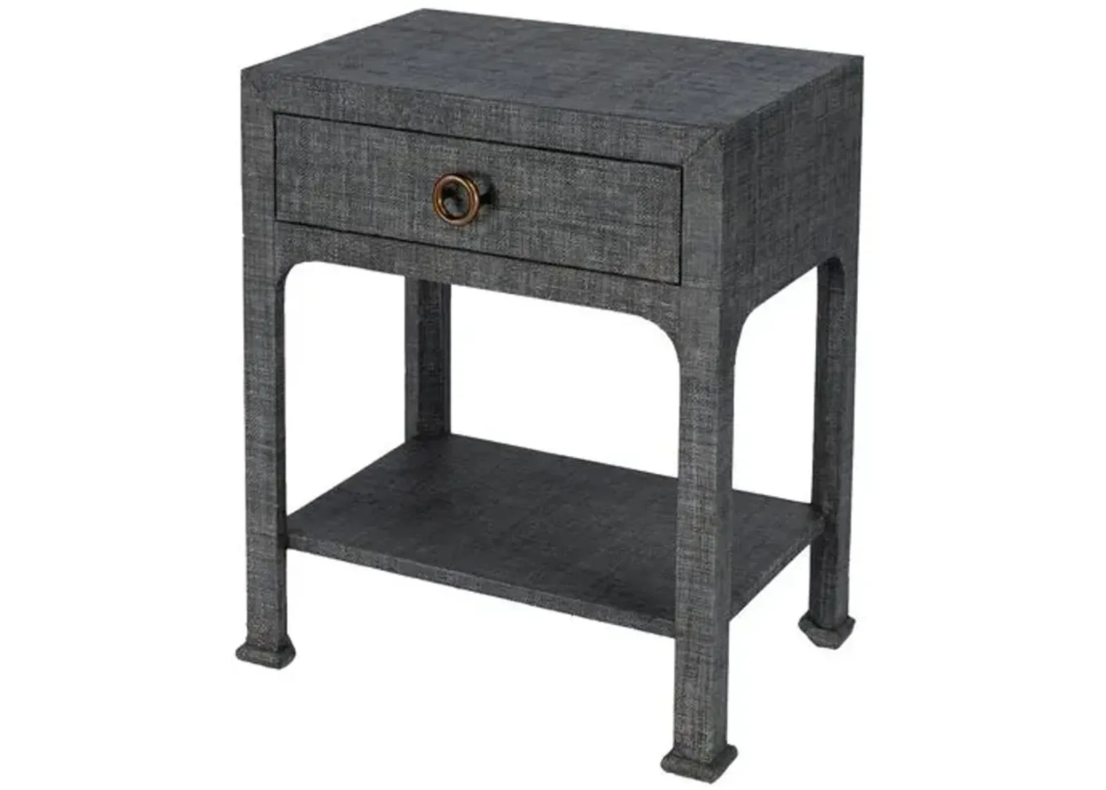 Kos 1-Drawer Raffia Nightstand