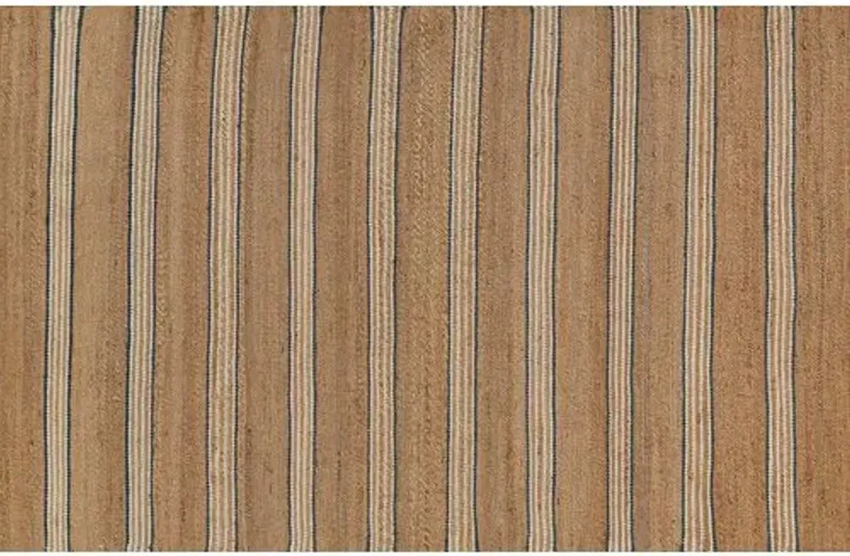 Chestnut Stripe Rug - Blue - Erin Gates - Brown - Brown