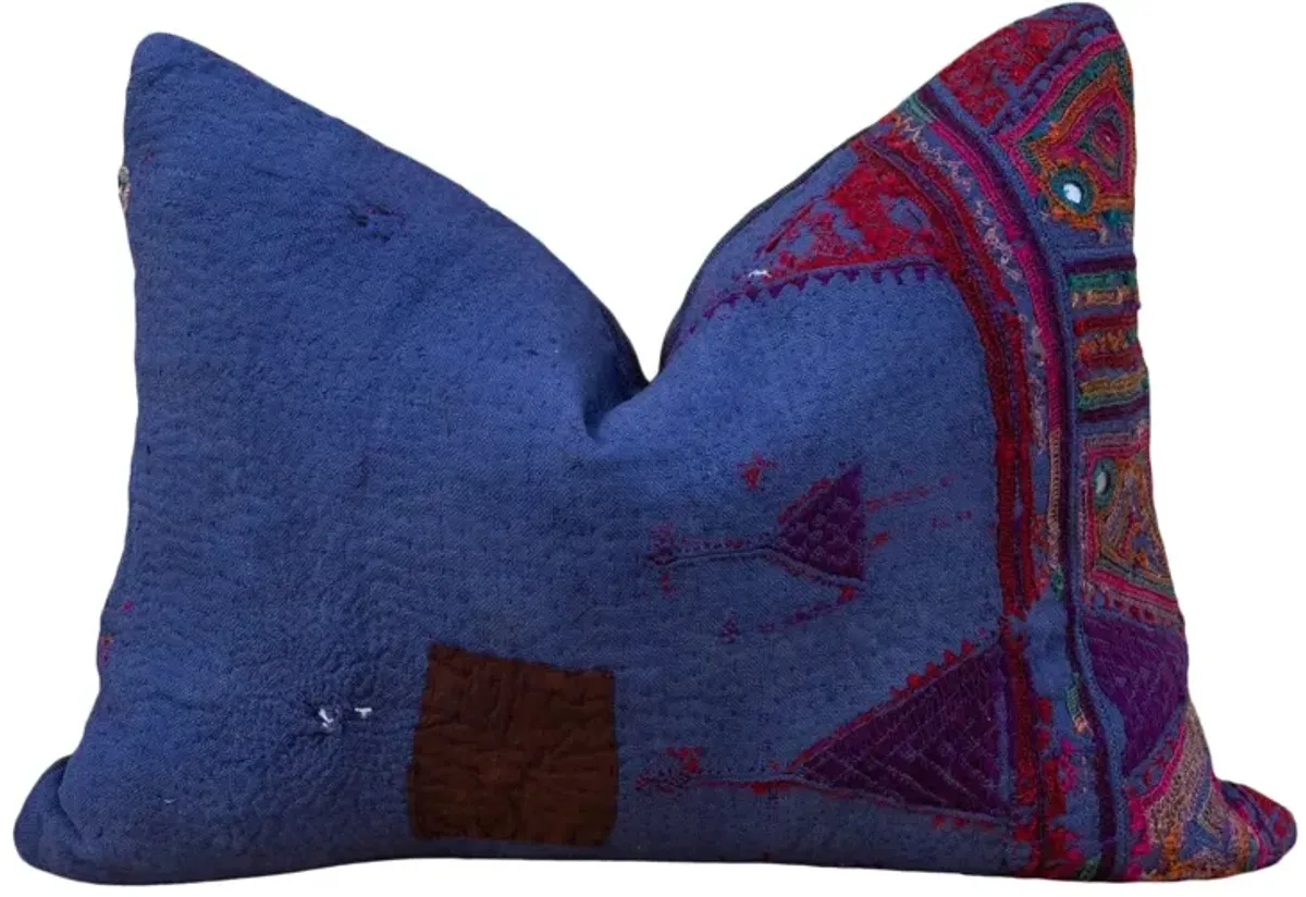 Myia Antique Indigo Grain Sack Pillow