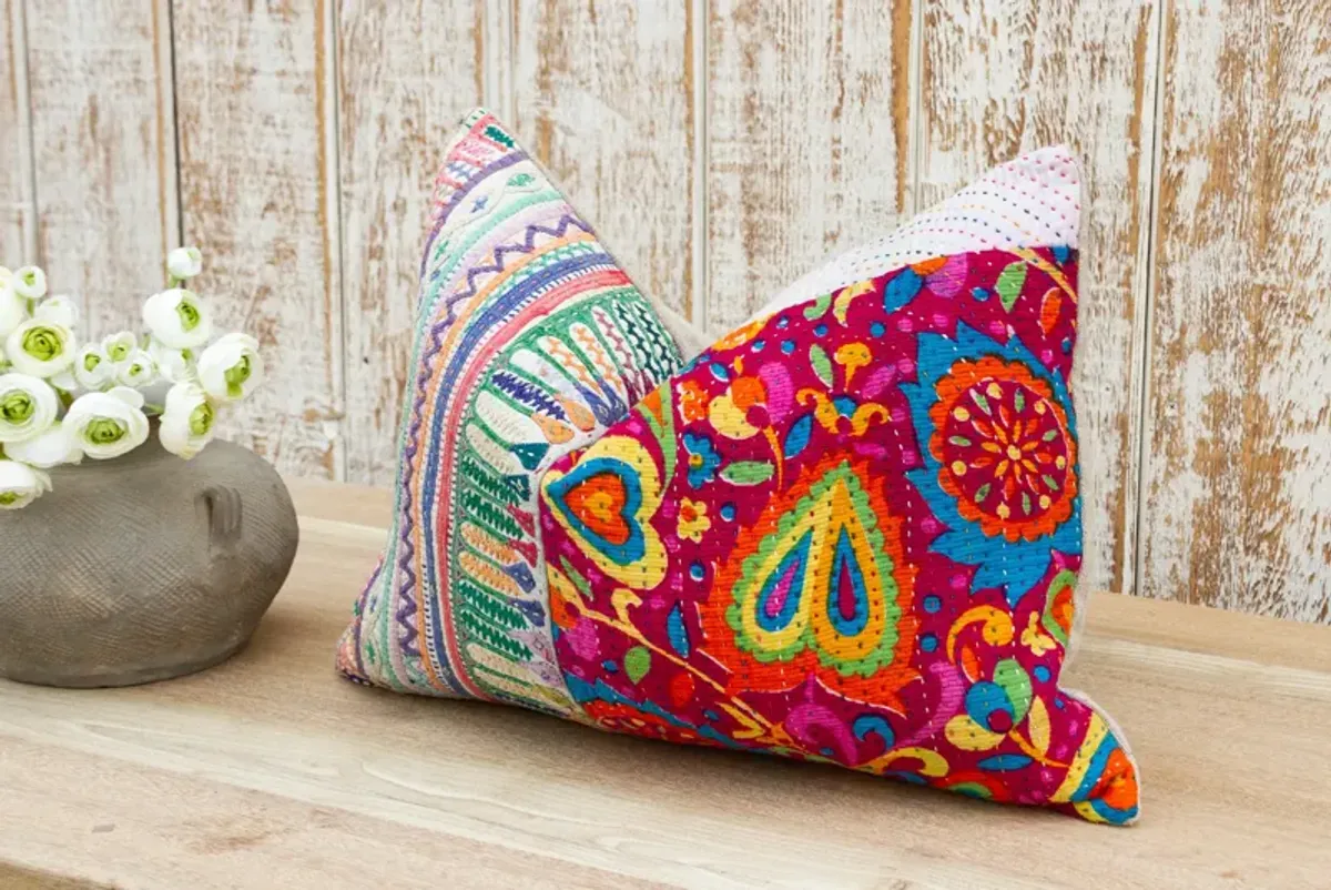 Daivika Antique Tribal Grain Sack Pillow - de-cor