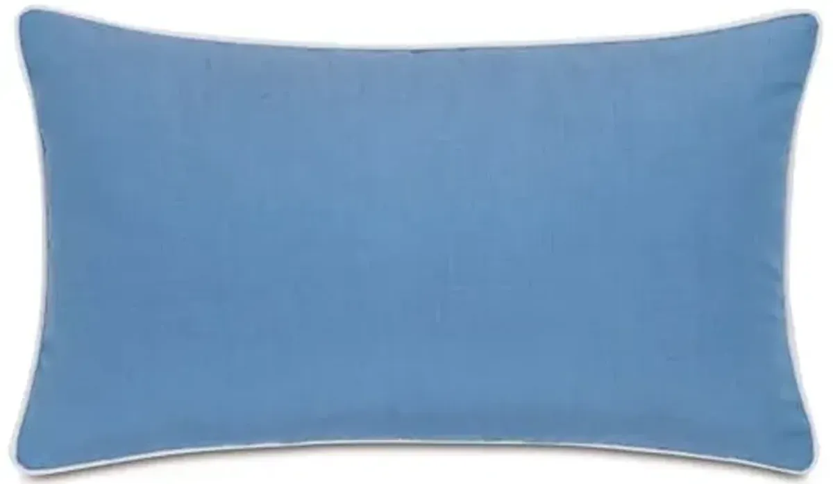 Riley 13x22 Lumbar Outdoor Pillow - Blue