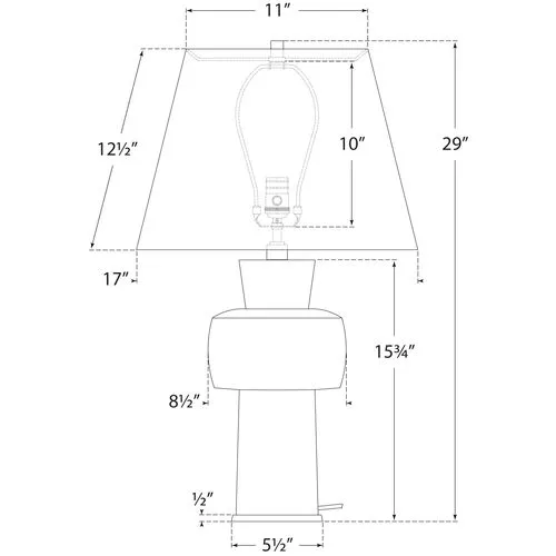 Visual Comfort - Eerdmans Medium Table Lamp - Ivory