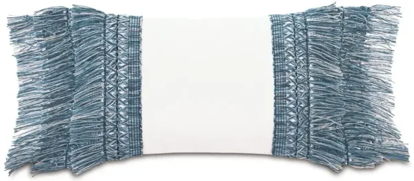 Callie 13x22 Lumbar Outdoor Pillow, Cloud/Blue