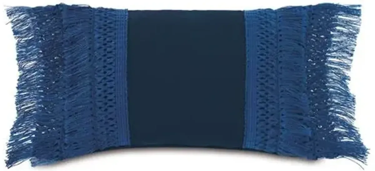 Callie 13x22 Lumbar Outdoor Pillow - Navy