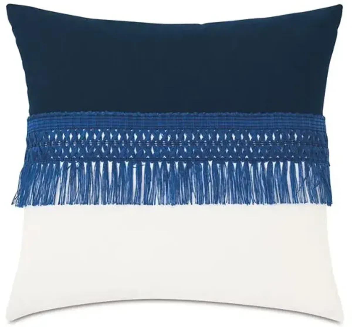 Mila 20x20 Outdoor Pillow - Navy/Cloud