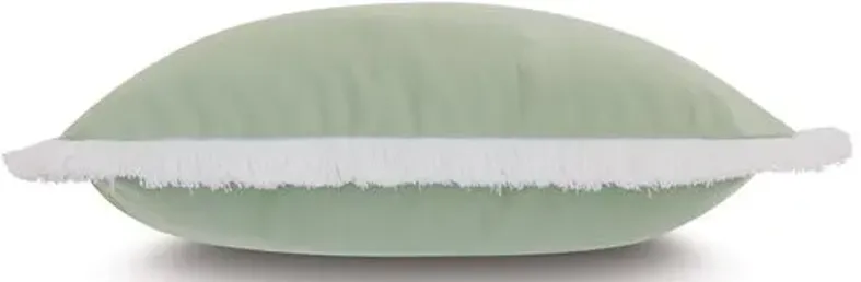 Luna 20x20 Outdoor Pillow - Celadon/White