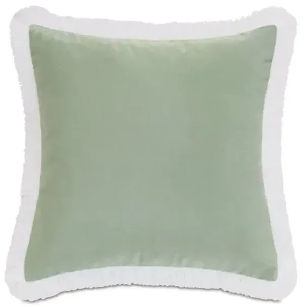 Luna 20x20 Outdoor Pillow - Celadon/White