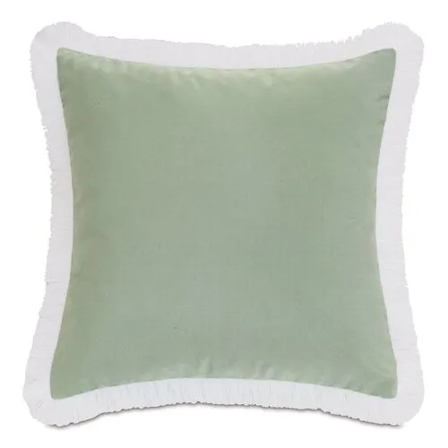 Luna 20x20 Outdoor Pillow - Celadon/White