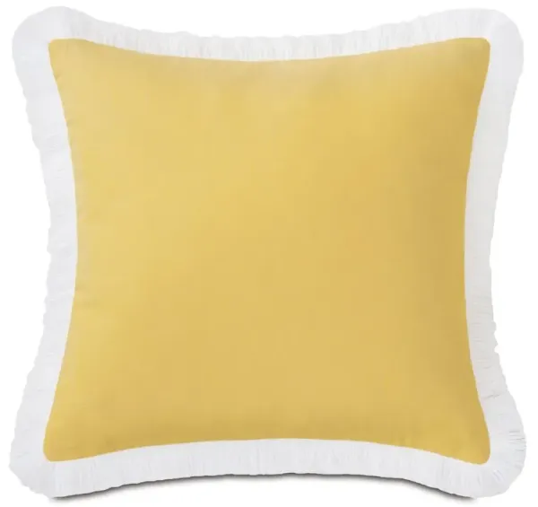 Luna 20x20 Outdoor Pillow, Yellow/White