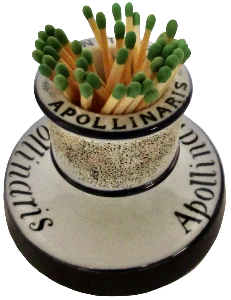 Apollinaris English Match Striker c.1920 - The Emporium Ltd. - Blue