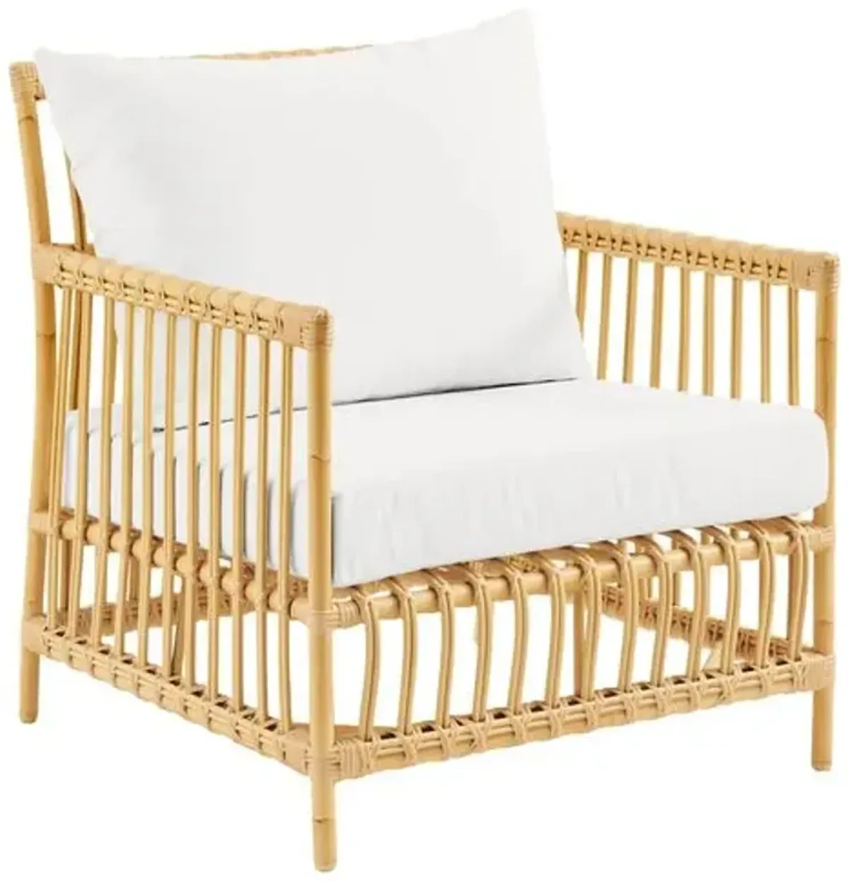 Caroline Outdoor Lounge Chair - Natural/White - Sika Design