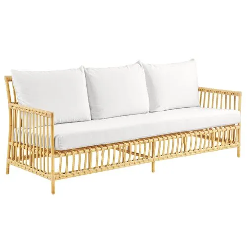 Caroline Outdoor 3-Seater Sofa - Natural/White - Sika Design