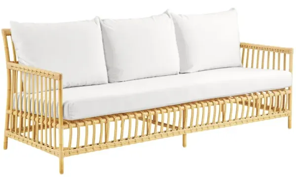 Caroline Outdoor 3-Seater Sofa, Natural/White