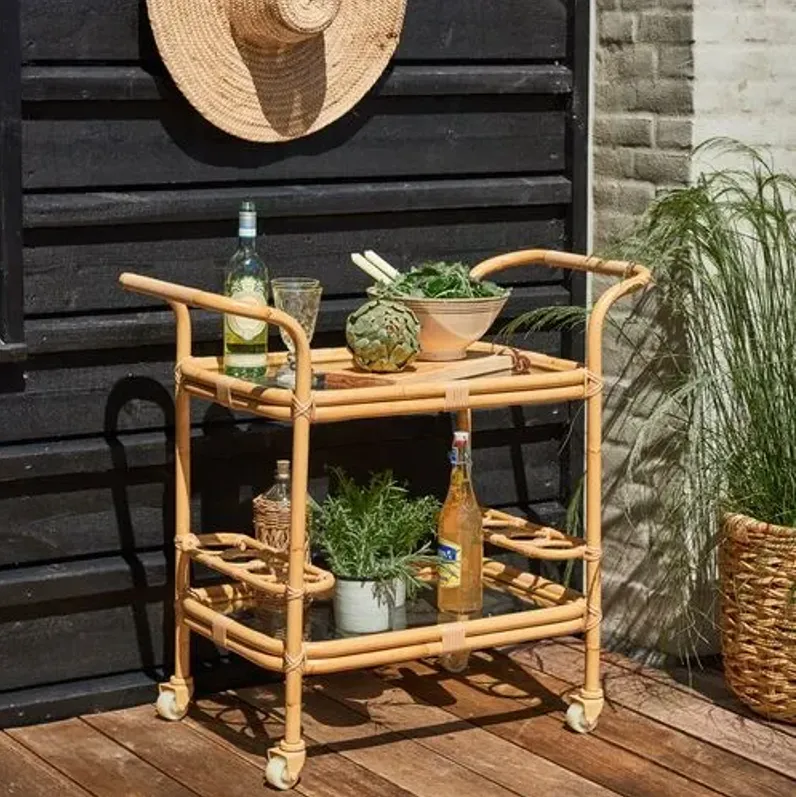 Carlo Outdoor Bar Cart - Natural - Sika Design - Beige