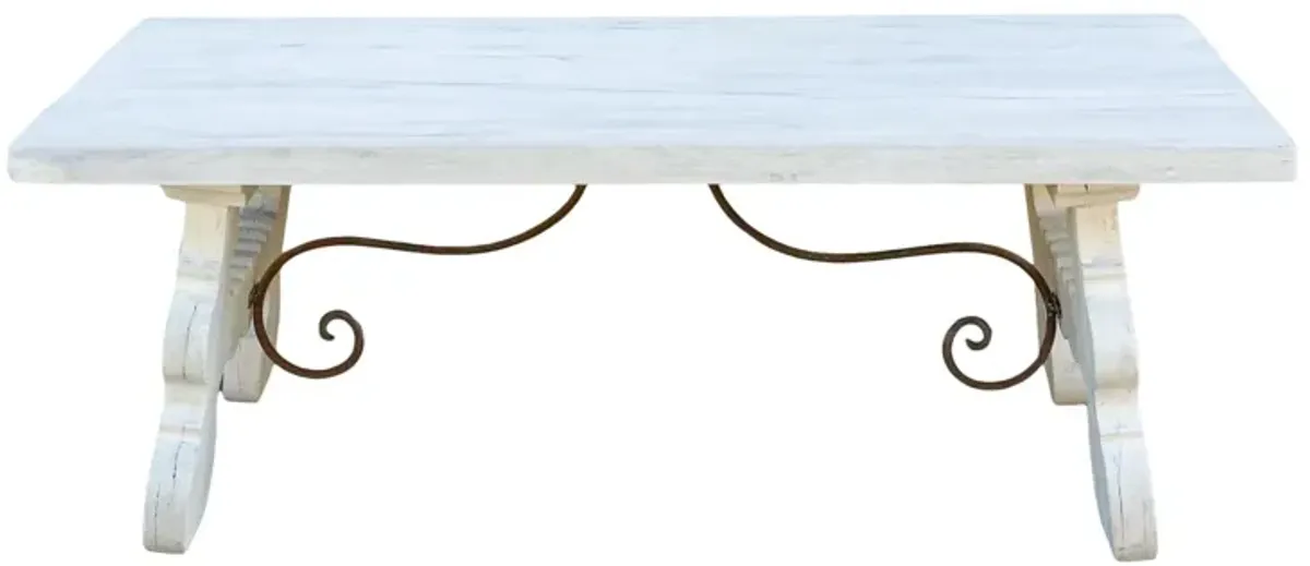 White Spanish Tavernera Coffee Table - de-cor