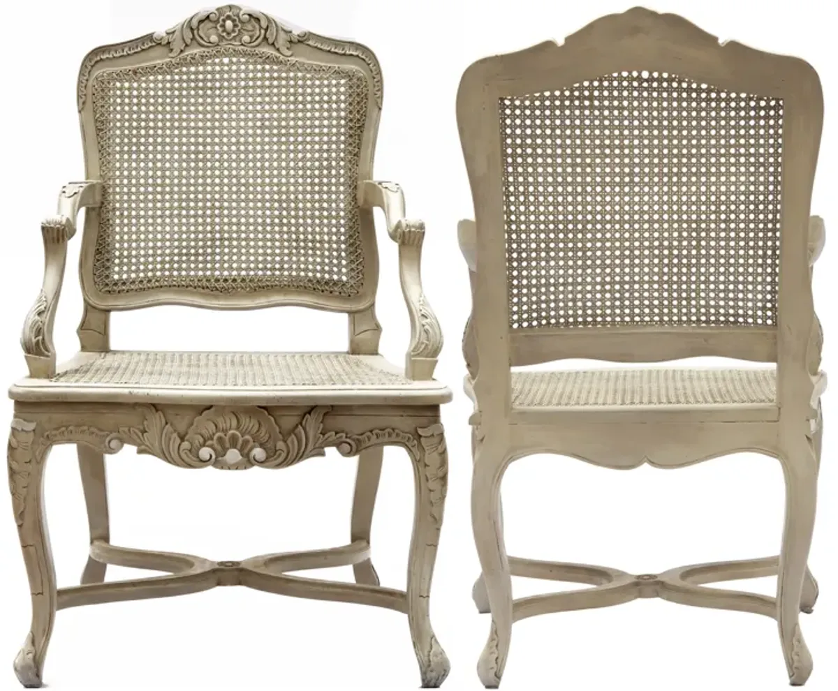 Vintage French Armchairs - a pair - Fleur de Lex Antiques - Beige