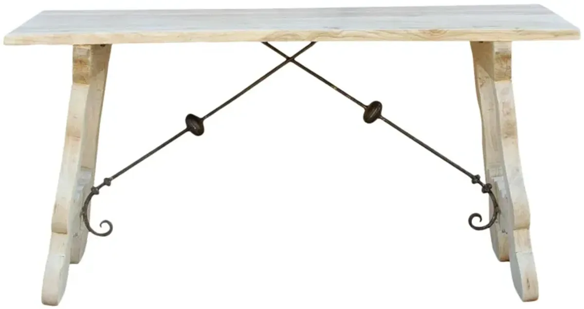 Bleached Wood Spanish Tavernera Table - de-cor - white