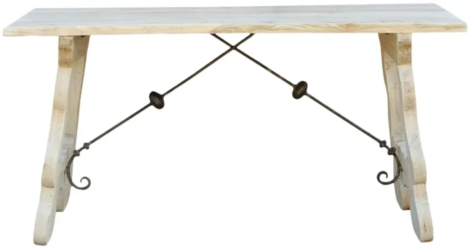 Bleached Wood Spanish Tavernera Table - de-cor - white