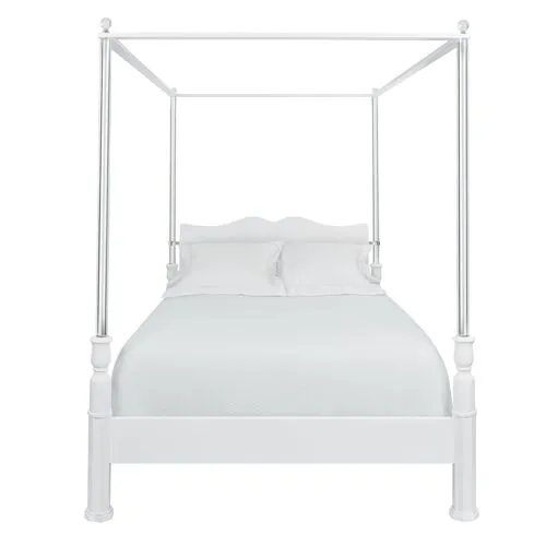 Garbo Canopy Bed - White/Lucite - Bunny Williams Home