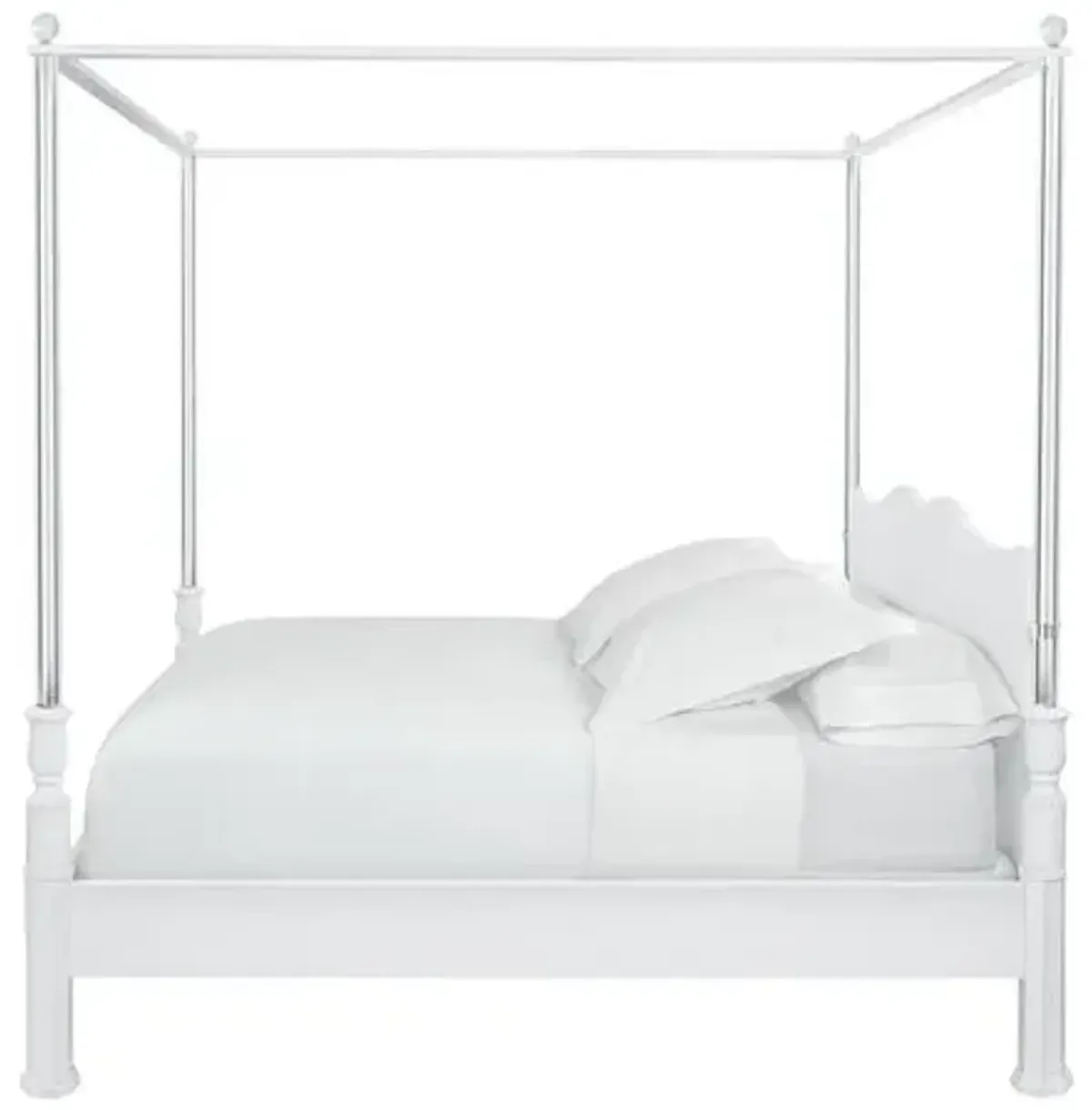 Garbo Canopy Bed - White/Lucite - Bunny Williams Home