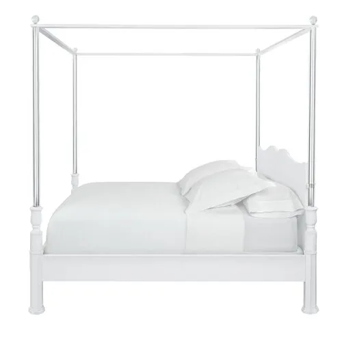 Garbo Canopy Bed - White/Lucite - Bunny Williams Home