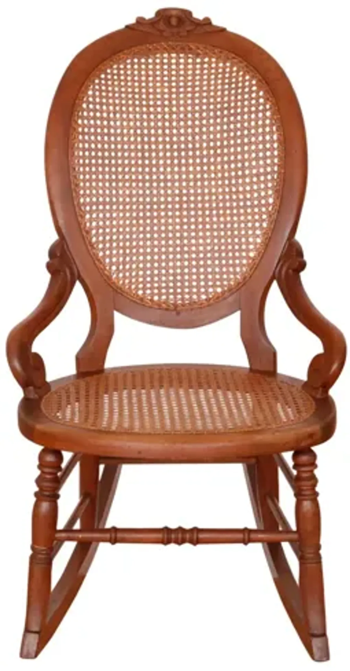 Antique Caned Rocking Chair - Interesting Things - Brown